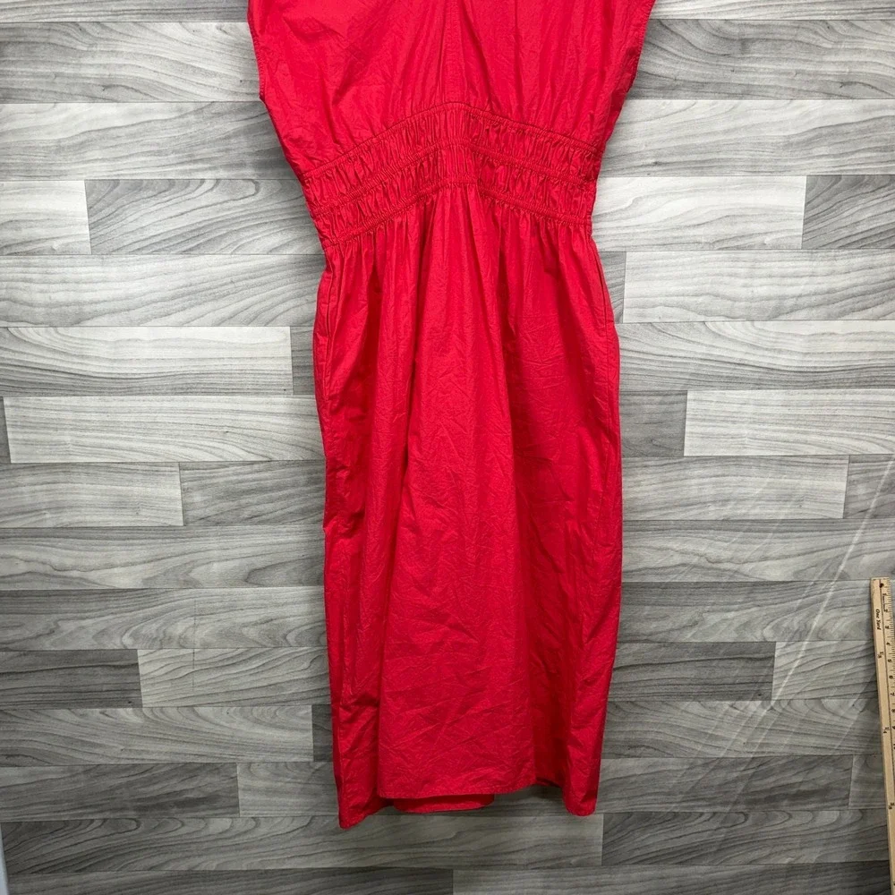 Universal Thread Maxi Dress Women's XL Red Empire Waist Sleeveless V-Neck Pocket